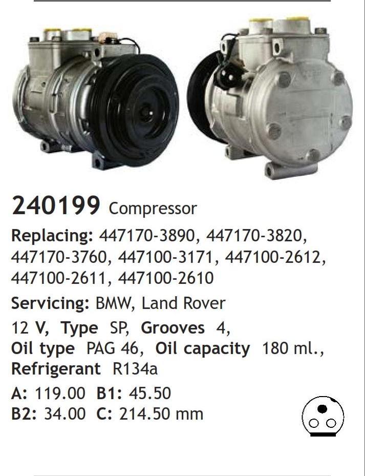	240199 Compressor  BMW Land Rover	